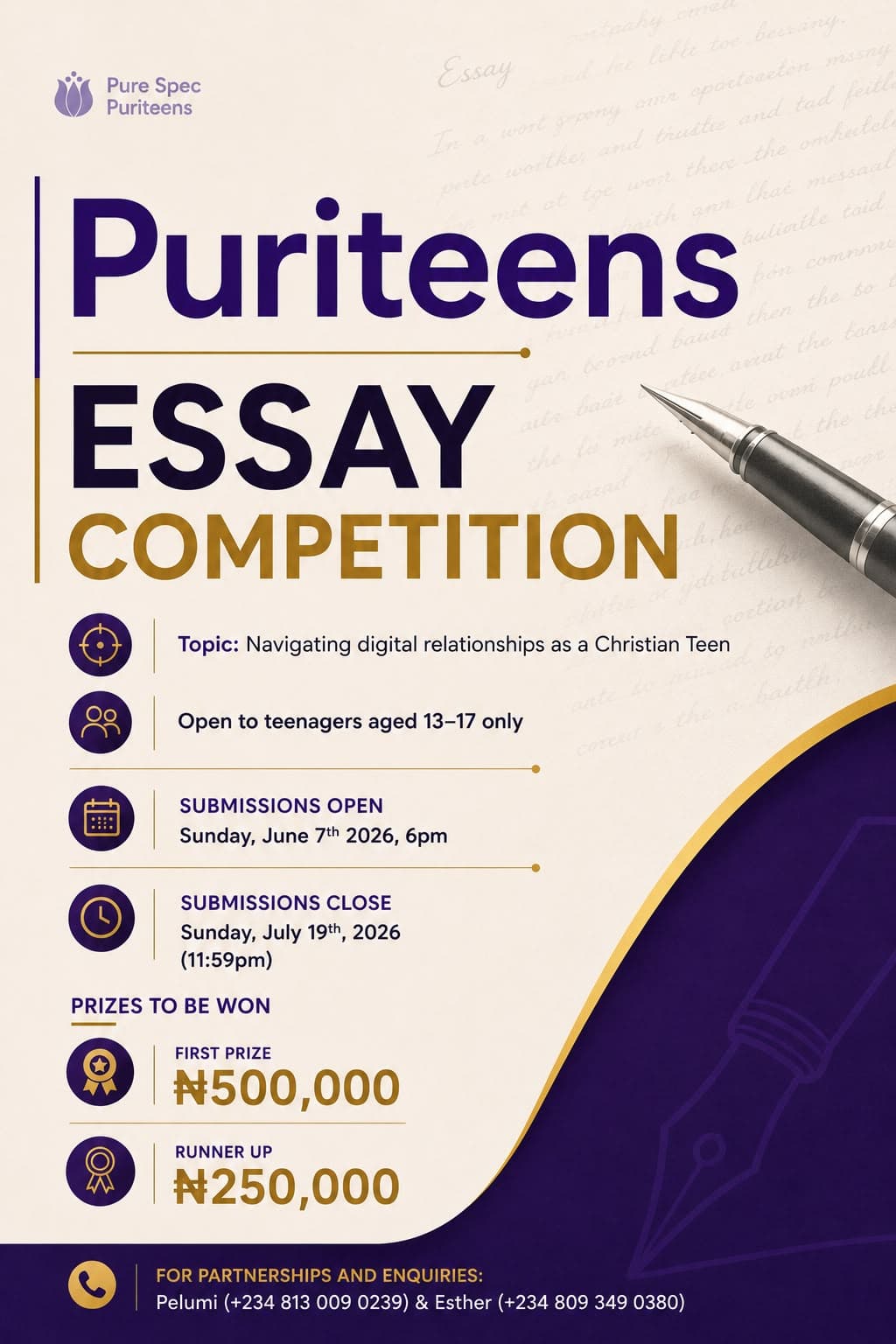 Puriteens Essay Competition